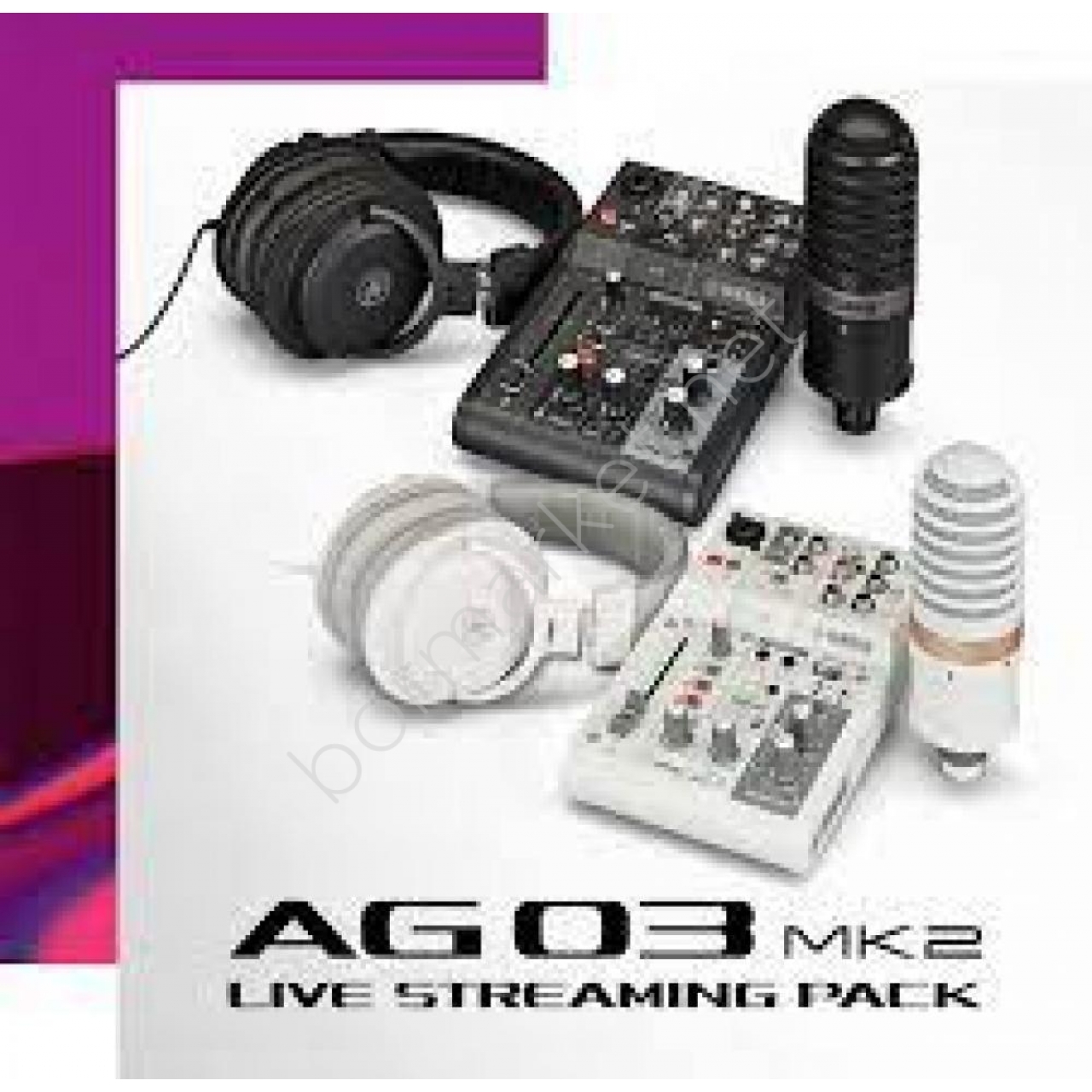 Yamaha AG03MK2 LPSK W Canlı Yayın Paketi- (YAMAHA AG03MK2 LPSK W MIXING CONSOLE + USB INTERFACE LIVE STREAMING)