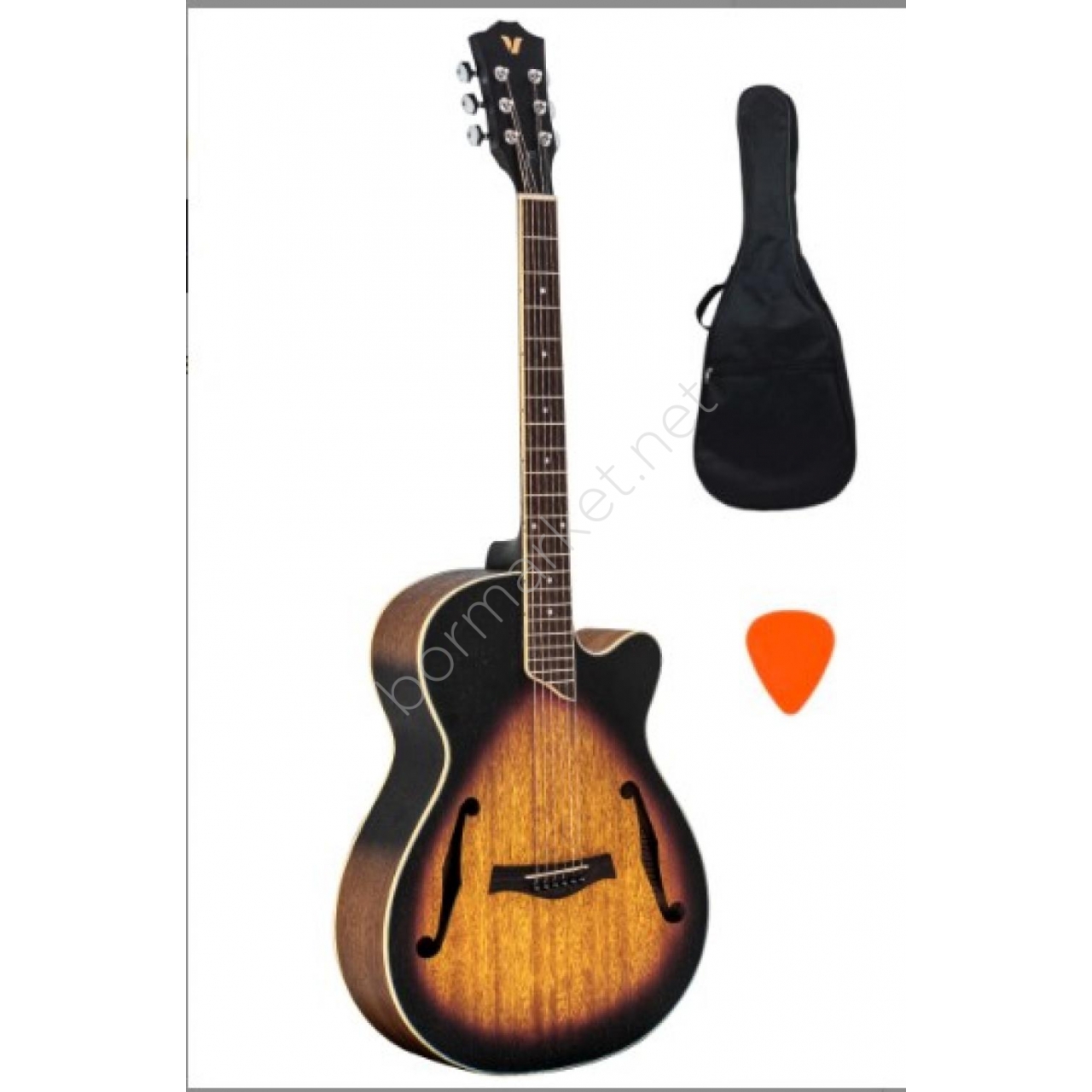 Valler AG213 SunBurst - SB Cutaway Akustik Gitar