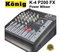 KÖNIG K-4P200 4 Kanal Power Mixer 170W RMS