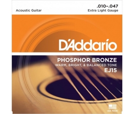 DADDARIO EJ15 Phosphor Bronze  Extra Light Klasik Gitar Teli