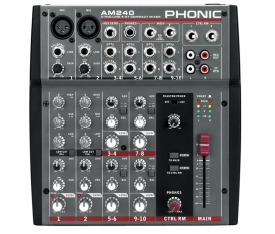 PHONIC  AM240  Mixer 2 Mic. 2 Line 4 St.